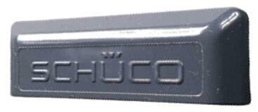 SCHÜCO- Wasserschlitzkappen, Anthrazitgrau, Lieferumfang 25 Stück