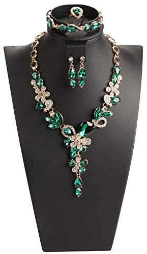 SYYSY Black Leather Necklace Display,Jewelry Necklace Bust Display Stand for Bracelets,Earrings,Rings (H12.4inch)