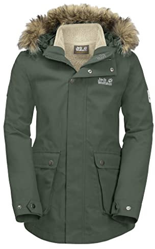 Jack Wolfskin, G Elk Island 3In1, 3-In-1 Hardshell Parka, Thymian Green, 116, Mädchen