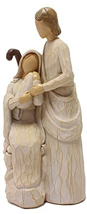 Traditionell julkrubba, set med harts-krubbfigurer, julkrubba, figurer, bordskrubba, Jesus krubba, figurer, krubba, krubbor, för hem, kontor, trädgård, juldekoration