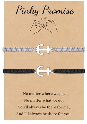 VU100 Partner Armbänd Geschenk für Paar Pärchen Armband Paar Armbänd Kabbalah Glücks Amulett Armband Valentinstag Weihnachten Geburtstag Geschenk für Freund Freundin Ehemann Frau Freunde Familie