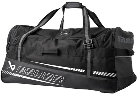 Bauer Hockey Elite Sac de transport '24 (Senior/L, 88,9 x 50,8 x 45,7 cm, noir/blanc)