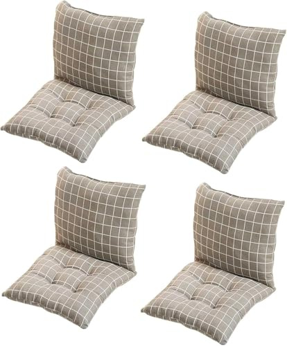 Hoowarm Set di 4/2/1 Cuscini per Sedie con Schienale, 50×50/40×40/45×45cm Cuscino per Sedie ，Cuscino per Sedia Cucina con Lacci,per Esterno Interni Giardino Ufficio(Color 6,45x45cm(4PCS))