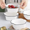 Plat Four céramique 400 ml 4 pièces, plats de cuisson carrés 14,2 x 13 x 5,4 cm - cocotte en céramique avec poignées, llant au Four et au Micro-ondes