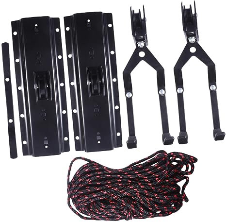 Toyvian 2sets Vertical Bike Rack Wall Mount Outdoor Storage Ceiling Pulley System Easy to Install Garage Storage