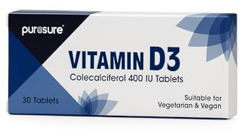 Vitamin D3 400 IU - 30 Tablets - High Potency, Easy to Swallow Pure Vitamin D Softgel Tablets- Vitamin D3 Supplements Helps Boost Health and Immune System