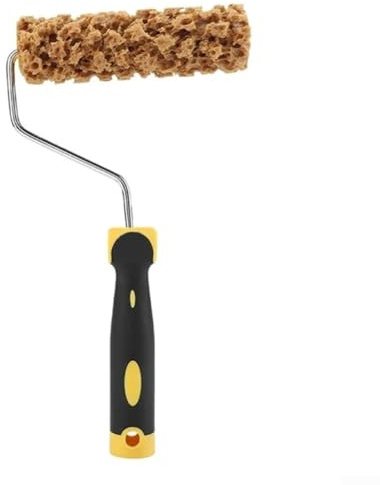 Rullo per goffratura con materiale in spugna imitazione alghe e telaio in acciaio inox, progettato per dipingere superfici strutturate con applicazione liscia e controllata (M60)