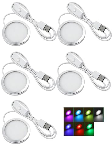 5 stycken LED-lampor, 3D-skrivare för bambulab, LED-lampsats 001 med 1 m typ A 7-RGB-färger, justerbar för gör-det-själv bambu, Lab X1C/P1P/P1S/X1/X1E/H2D 001, 3D-tryckt skrivbordslampfot