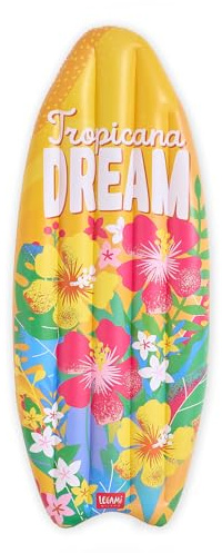 Legami - Materassino Mare Gonfiabile, Materassino Gonfiabile Singolo, 2 Camere d'Aria, Supporta fino a 90 Kg, A forma di Tavola da Surf, Include Toppa Autoadesiva per Piccoli Fori, 70 x 173 cm