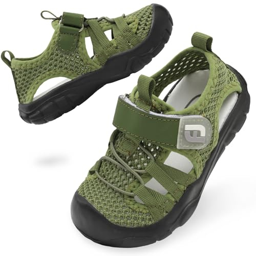 JOINFREE Toddler Sandals Boys Girls Water Shoes Non-Slip Breathable Quick Dry Swim Shoes, Lightweight Flexible Kids Beach Sandals for Pool, Summer Outdoor & Daily Wear