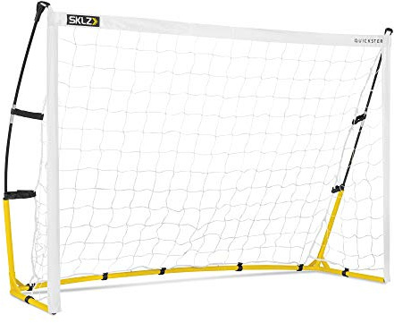 SKLZ Quickster Soccer Goal Portable Soccer Goal and Net, White, 6 x 4 Feet