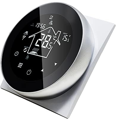 KETOTEK Smart Raumthermostat Unterputz für Wasser/Gas Boiler, WLAN Thermostat Fussbodenheizung Wasser 3A 230V, WiFi Thermostat Gastherme Kompatibel mit Alexa, Tuya/Smart Life APP Steuerung
