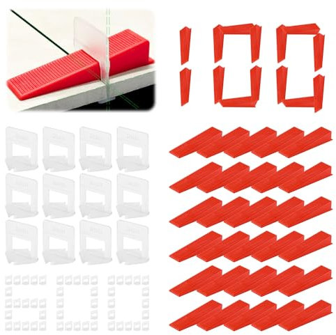 700 Pièces Croisillon Carrelage Autonivelant Cale Carrelage Carrelage Croisillon Autonivelant avec Base 1mm pour Pose Carreaux Sol et de Mur Réutilisable