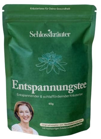 Entspannungstee mit Melisse & Passionsblume | Beruhigungstee Melissentee mit 100% natürlichen Zutaten | Schlaftee lose Entspannung mit Melissenblätter