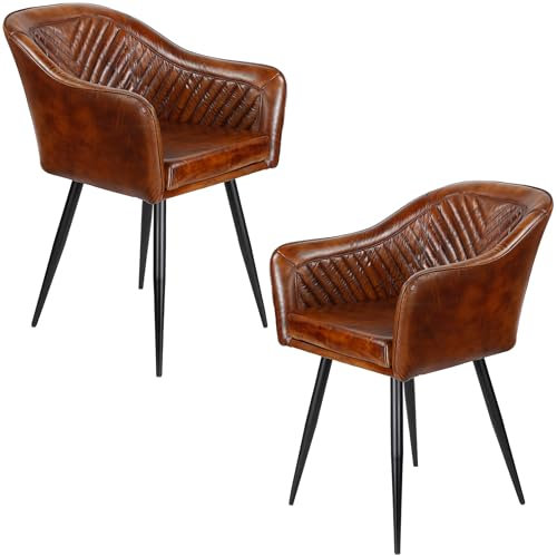 Casa Moro Fauteuil de bureau en cuir véritable