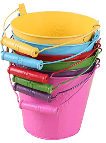 ERINGOGO 6 Pièces Seau de Toys Petits seaux de Plage Jouets de Sable pour Enfants Seau de Plage seaux de Sable en Vrac Jouets de Plage de seaux Plage de Sable