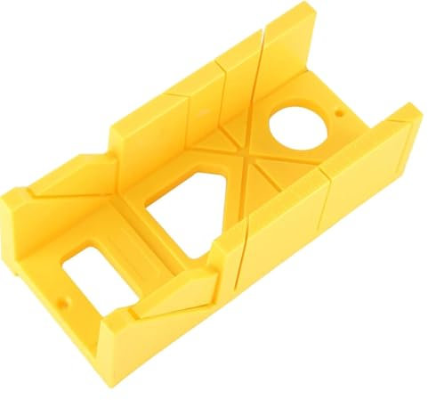 Pesfehhy Boîte à Onglets de 12 Pouces, Boîte à Onglets avec Graduation de Règle, Boîte de Coupe Prédéfinie à 45 Degrés et à 135 Degrés