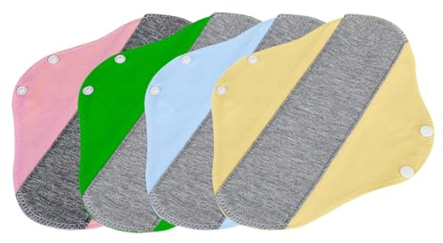 4 Stück Waschbare Slipeinlagen, Waschbare Binden aus Natürliche Baumwolle,Wiederverwendbare Stoffbinden, Waschbar Damenbinden für alle Frauen