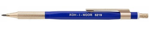 Koh-I-Noor Druckbleistift mit Spitzer und Clip (5219), Blau, 2,0 mm Koh-I-Noor