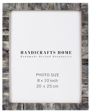 Handicrafts Home 8x10 Vintage Style Wall Hanging & Desk Decor – Farmhouse Photo Frames for Living Room, Office & Home Decor – Ideal for Family Pictures, Grey
