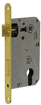 Bonaiti Serratura per Legno da Infilare con Scrocco 85 Ent. 50 ottonato Yale 290