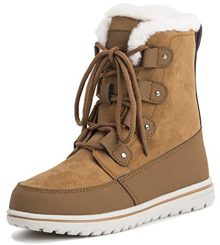 Polar Bottes Femme – Bottines Hiver Impermeables avec Doublure Polaire, Resistantes et Chaudes pour la Neige et la Randonnee