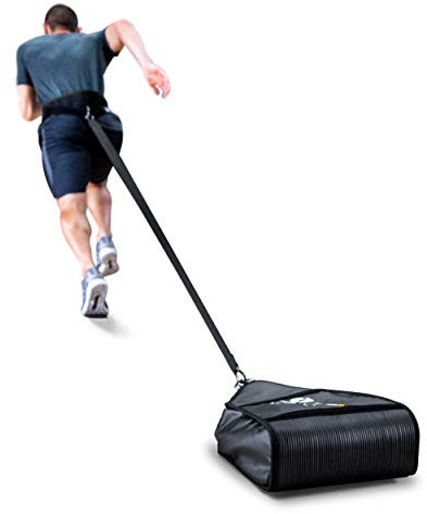 SKLZ SpeedSac Widerstands-Trainingsschlitten mit variablem Gewicht (4,5–13,6 kg) Sppedsac, Black/Yellow, Einheitsgröße