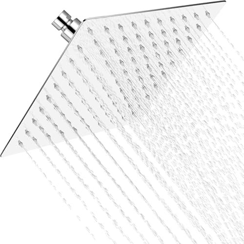 Quadrat Duscherlebnis, 30x30cm Regendusche Brausekopf 12 Zoll Quadratisch Edelstahl Duschkopf Einbauduschkopf