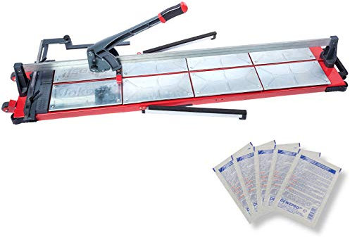JOKOSIT® Fliesenschneider PROFI-CUT 1200 mm – Profi Fliesenschneidmaschine mit Hartmetall-Schneidrädchen – inkl. 5x DEWEPRO SingleScrubs Reinigungstücher
