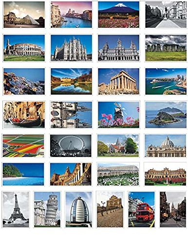 Fendawn Strive 30 tarjetas postales artísticas retro de viaje del mundo