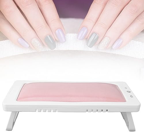 Lampada per Asciugare le Unghie, Asciugatore Gel per Unghie Pieghevole 27 Pezzi Chip di Luce 2 Tempi in Pelle PU Cuscino per Lampada per Polimerizzare Smalto per Unghie Mini