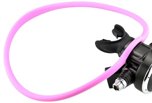 Andningsregulator halsbandsklämmor av silikon – andningsregulator halsbandshållare av silikon, dyktillbehör av silikon | Munstyckshalsband, dykklämmor, fast fastfastfastsatt silikonhalskedja, 60 cm