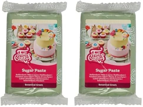 FunCakes Pasta de Azúcar Verde Botánico 250 g (Paquete de 2)