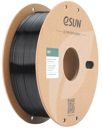 eSUN PET Filament 1.75mm, High Toughness PET Filament, 1KG Spool (2.2 LBS) 3D Printing Filament for 3D Printers,Black