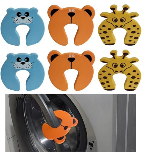 6 piezas de accesorios para puerta de lavadora de carga frontal, tapón flexible extraíble para puerta de lavadora que se adapta a la mayoría de lavadoras, soporte para puerta de lavandería, accesorios