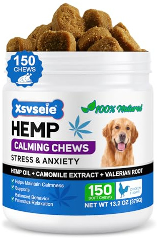 Calming Treats for Dogs,Hemp Calming Chews for Dogs,Relieving Dog Anxiety, Separation, Barking and Stress