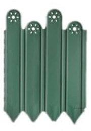 FUANA Lot de 10 panneaux de clôture de jardin en polypropylène pour extérieur, 21 x 30 cm, clôture de cour avec fente de connexion, durable pour parterre de fleurs, pelouse, potager (vert)