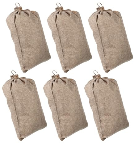 OHPHCALL 6 Sacchetti per Conservazione di e 20x30 Cm in Juta Coulisse Traspiranti per Stoccaggio Piante e Alimenti