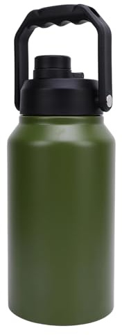Generic Borraccia Termica con Tecnologia Premium a Triplo Isolamento, Grande capacità da 3 Litri, Mantiene le Bevande Calde 24 Ore su 24, Fredde 48 Ore, per Escursioni, Campeggio, (Verde Oliva)
