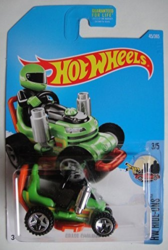 Hot Wheels 2017 HW Ride-Ons Grass Chomper (Ride-On Lawnmower) 45/365, Green