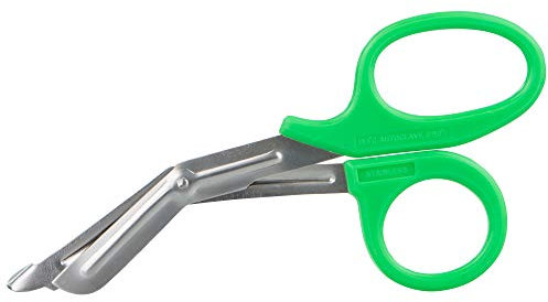 SANISMART Universalschere Verbandschere 19 cm | Rostfrei & kniegebogen | Ideal für Rettungsdienst & Erste-Hilfe | Grün