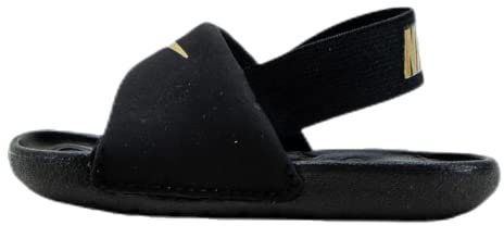 Nike Jungen Nike Kawa Sneaker, Schwarz Metallisches Gold, 19.5 EU