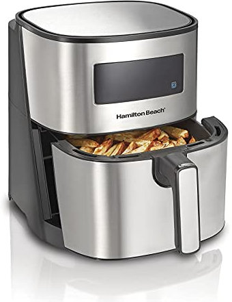 Hamilton Beach 5.8 Quart Digital Air Fryer Oven With 8 Pre-Set Functions