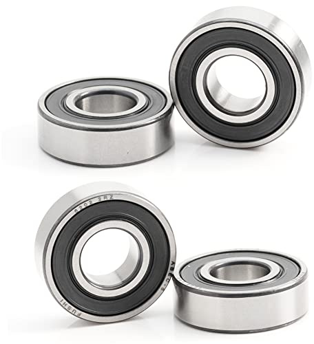 6202-2RS 15x35x11mm doppelte Gummidichtungslager, ABEC-5 vorgeschmierte Rillenkugellager für Drehmaschinen (Packung mit 4 Stück)