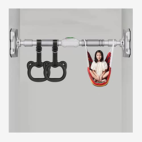 Sbarra per Trazioni Barre for trazioni Portatili, Barra Orizzontale Fitness con Anelli ginnici e Altalena, sicura e Stabile/Facile da installare (Size : 120-160CM)