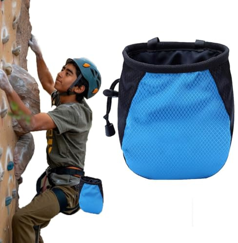 Climb with the Adjustable Climbing Chalk Bag, Waterproof and Perfect for Rock Climbing, Bouldering, Weightlifting, Gymnastics, and Fitness