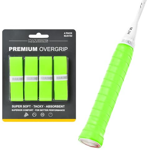 MANJHONG Griffband Overgrip für Tennis, Badminton, Squash und Pickleball Schläger Griffbänder, Light-grün