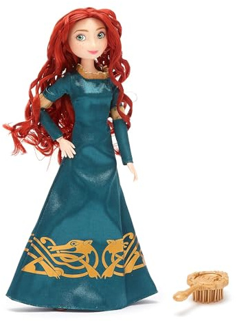 Disney Store Official Merida Classic Doll, Pixar's Brave, 29cm/11”, Fully Poseable Disney Princess Doll in a Regal Dress, Includes Toy Hair Brush - Suitable for Ages 3+