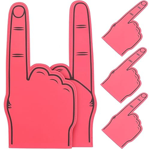 BESPORTBLE 5er Set Eva Cheer Up Handschuhe Großer Größe Rote Slap Gloves Für Partys Und Konzerte Handspielzeug Für Fan Gesten Und Atmosphäre