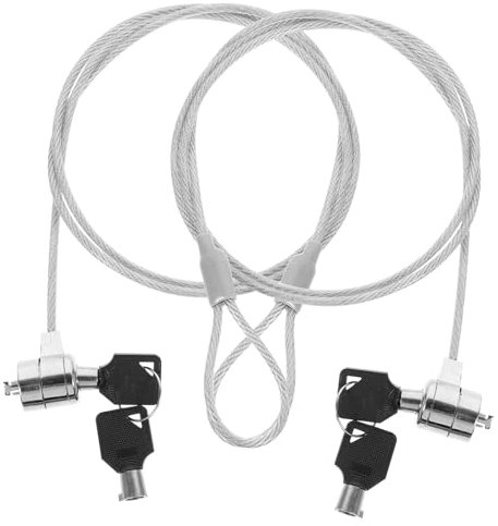 Gadpiparty 2 Sets Laptop Cable Lock Security Hardware Keyed 1.2m Security Wire for Computers, Monitors and Tablets Universal Laptop for Office and Home Use